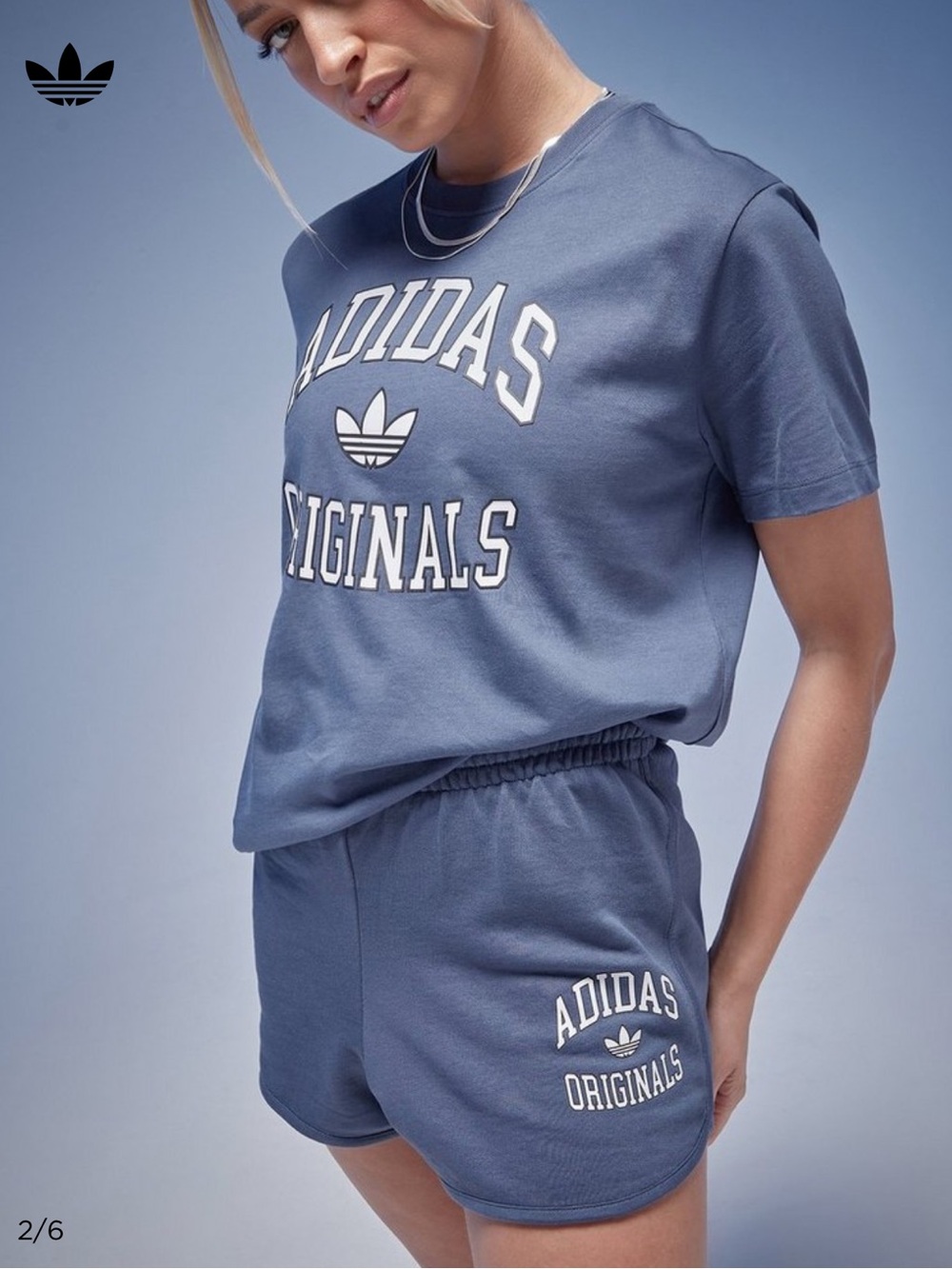 💙 Adidas Originals Trefoil Collegiate Logo Blue T-Shirt Small